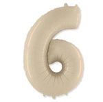 Цифра "6" Кремовая