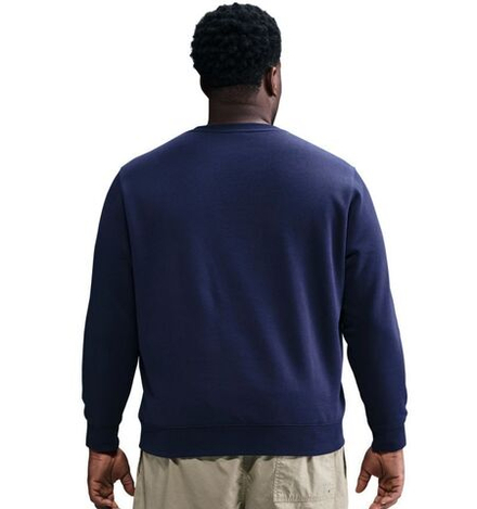Куртка теннисная Nike Club Fleece Crew - obsidian/white