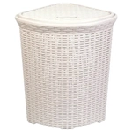 Корзина для белья Ротанг 60л угловая (слоновая кость)