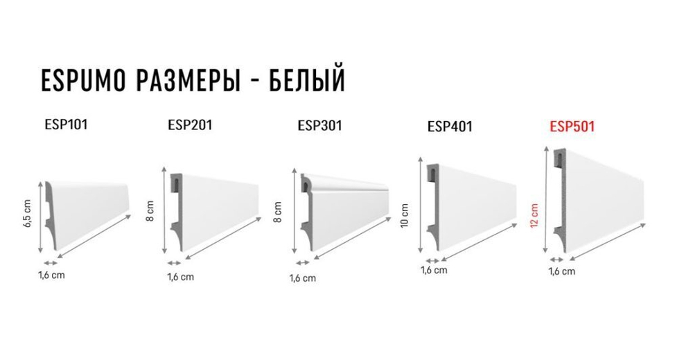 Плинтус 101 Espumo белый