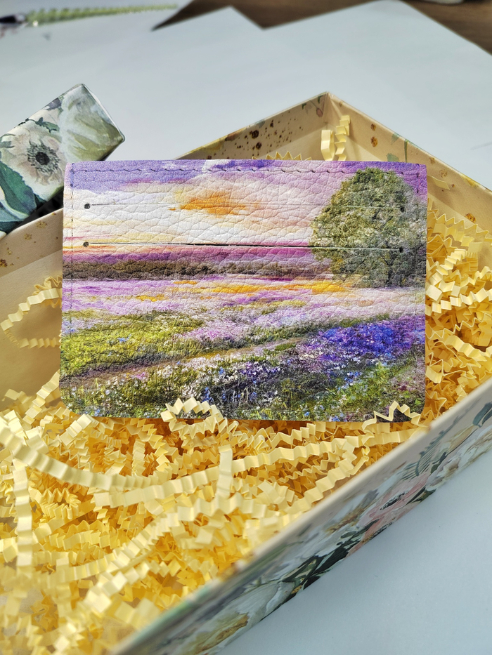 Картхолдер под несколько карт "Цветущее поле"