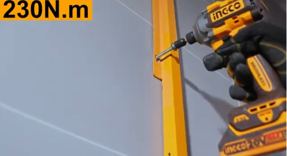 Аккумуляторный бесщеточный импульсный винтоверт INGCO CIRLI2023 INDUSTRIAL 20 В 230 Нм