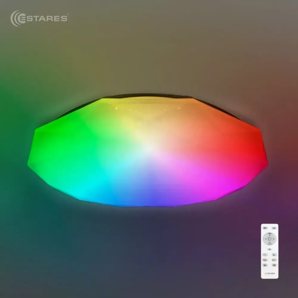 Управляемый светодиодный светильник ALMAZ 25W RGB R-345-SHINY/WHITE-220-IP44 /2019