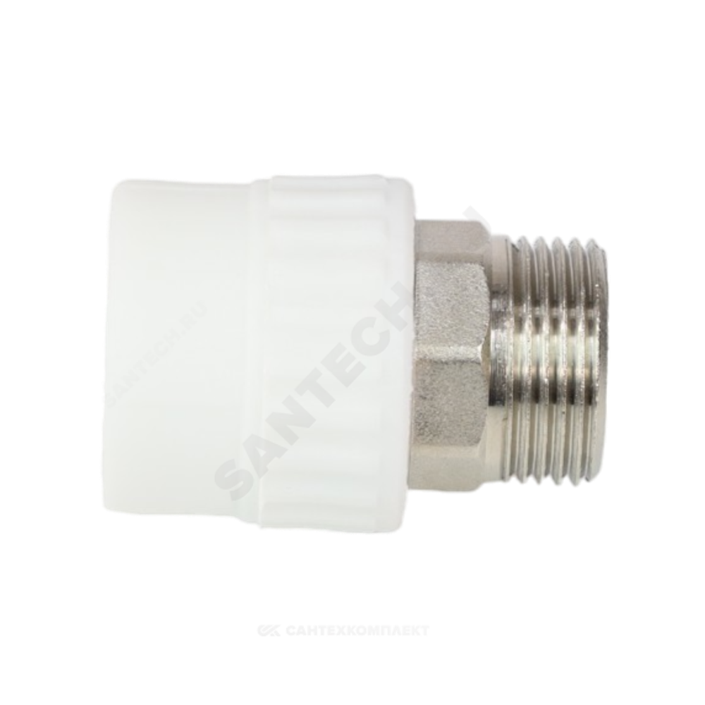 Муфта PP-R комбинированная белая Дн 90х3" НР под ключ VALFEX 10135090