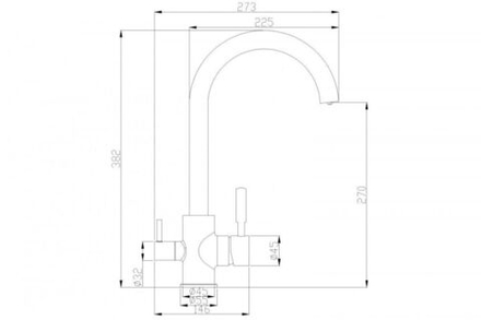 Смеситель Steel Hammer SH 713 BLACK CR для кухонной мойки