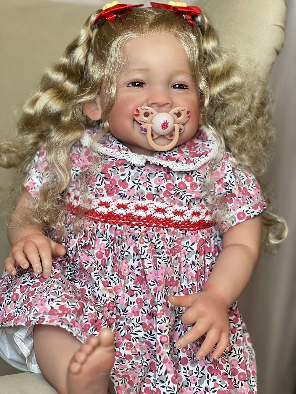 Кукла Реборн мягконабивная 60см в пакете (FA-614)