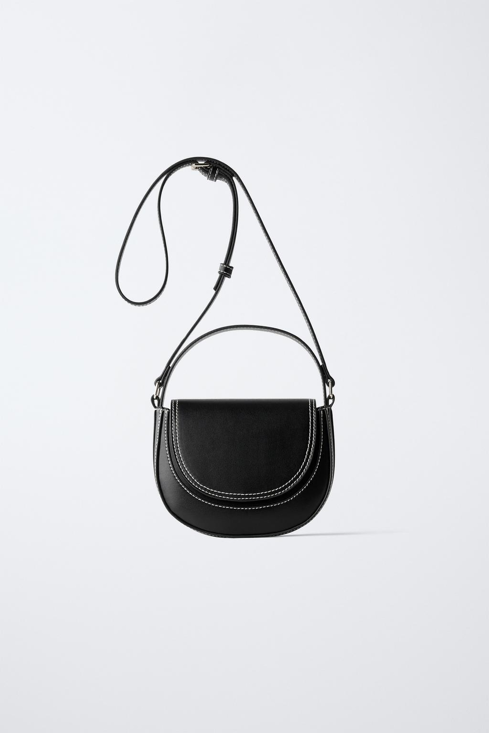 ZARA МИНИ-СУМКА ЧЕРЕЗ ПЛЕЧО, ЧЕРНЫЙ