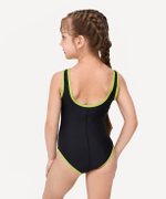 Купальник для плавания Edge Black/Lime, полиамид, детский