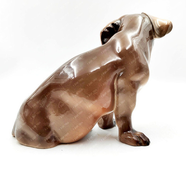 Раум Альфред. Статуэтка Такса (сидящая такса). Фарфор. Вена. 1920-30-е гг.