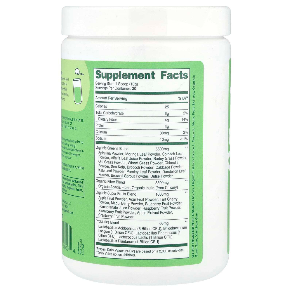 Wellah, Leaf Laugh Love, Daily Greens & Superfoods, Original, 309 г (11 унций)