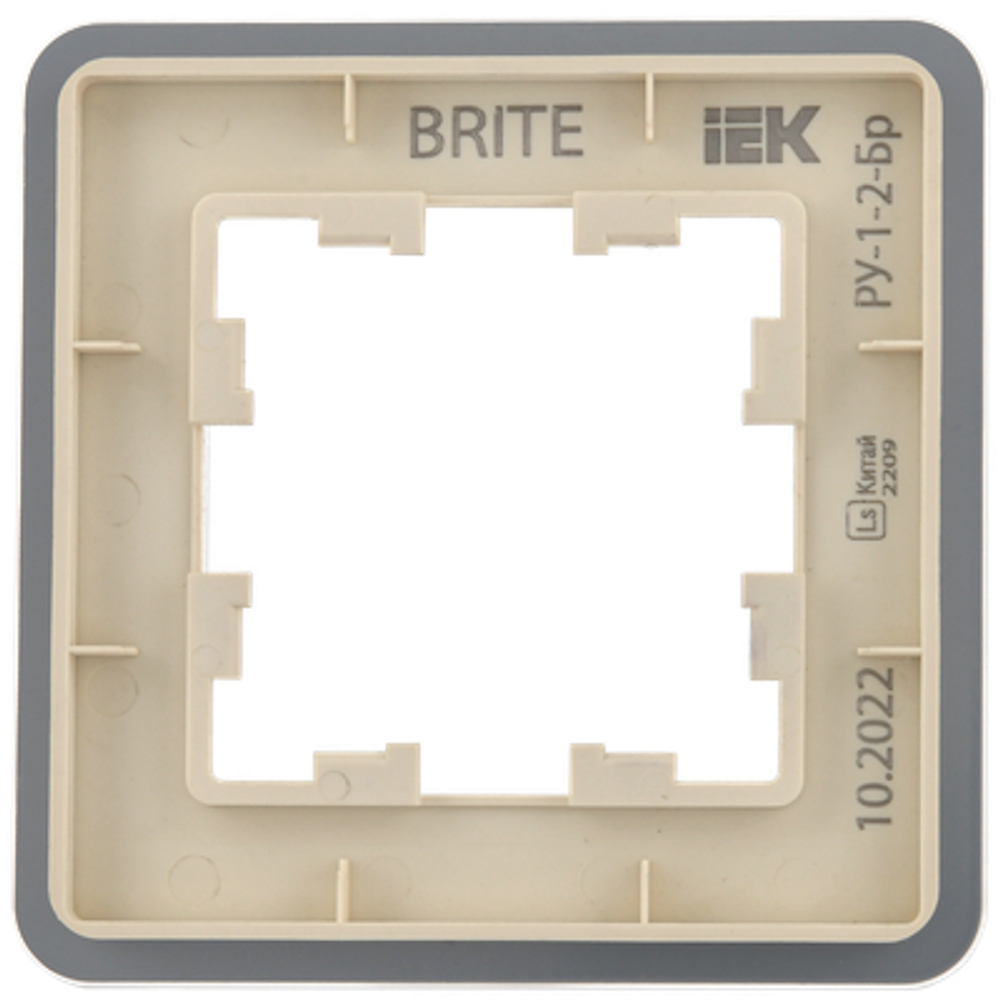 BRITE Рамка 1-местная РУ-1-2-Бр стекло песчаный RE IEK