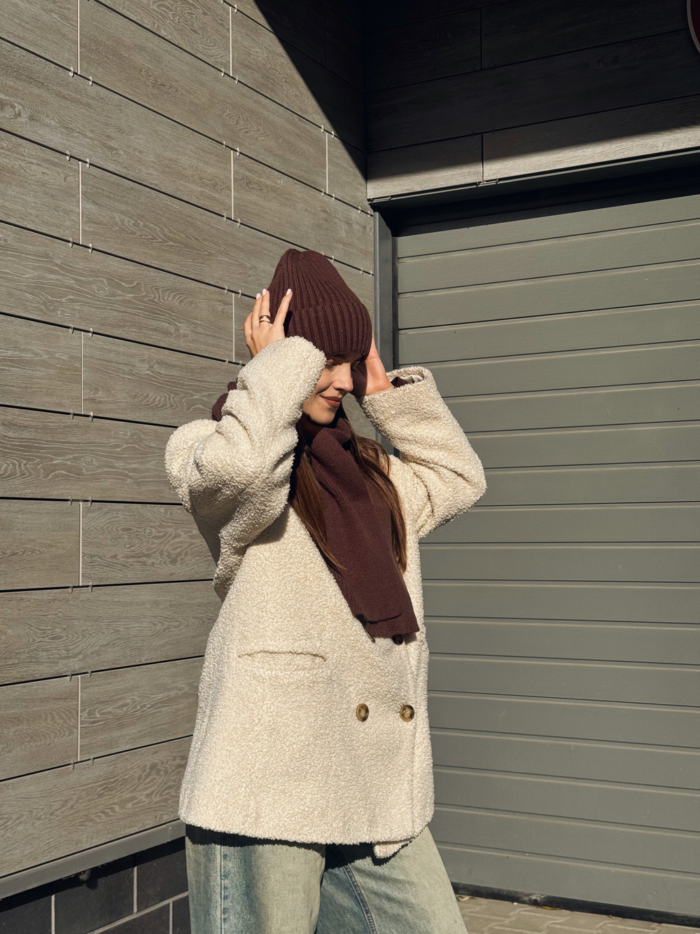 Комплект шапка и шарф модель 012