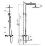 Душевая система с термостатом AltroBagno Intento 030424 MW