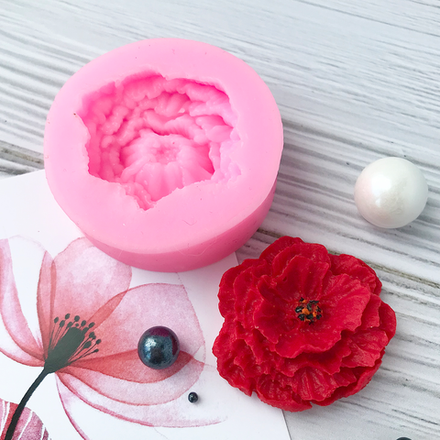 Силиконовый молд «Маковый цвет»