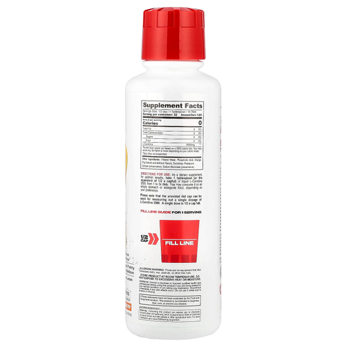 Metabolic Nutrition, L-Carnitine 3500®, апельсиновый леденец, 473 мл (16 жидк. унций)