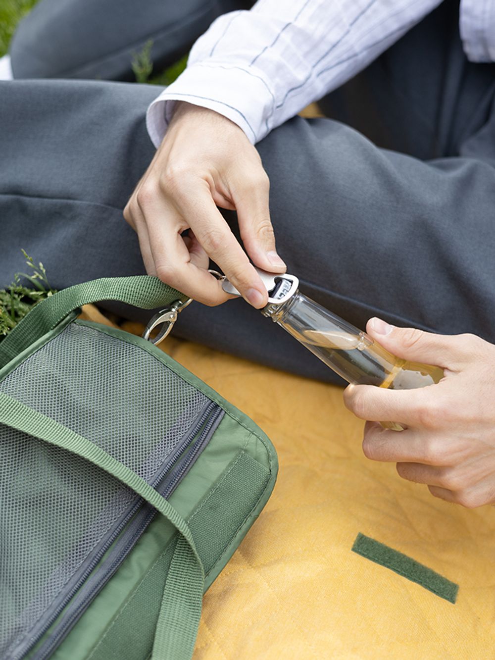 Плед для пикника и отдыха на пляже Smart Picnic, горчичный