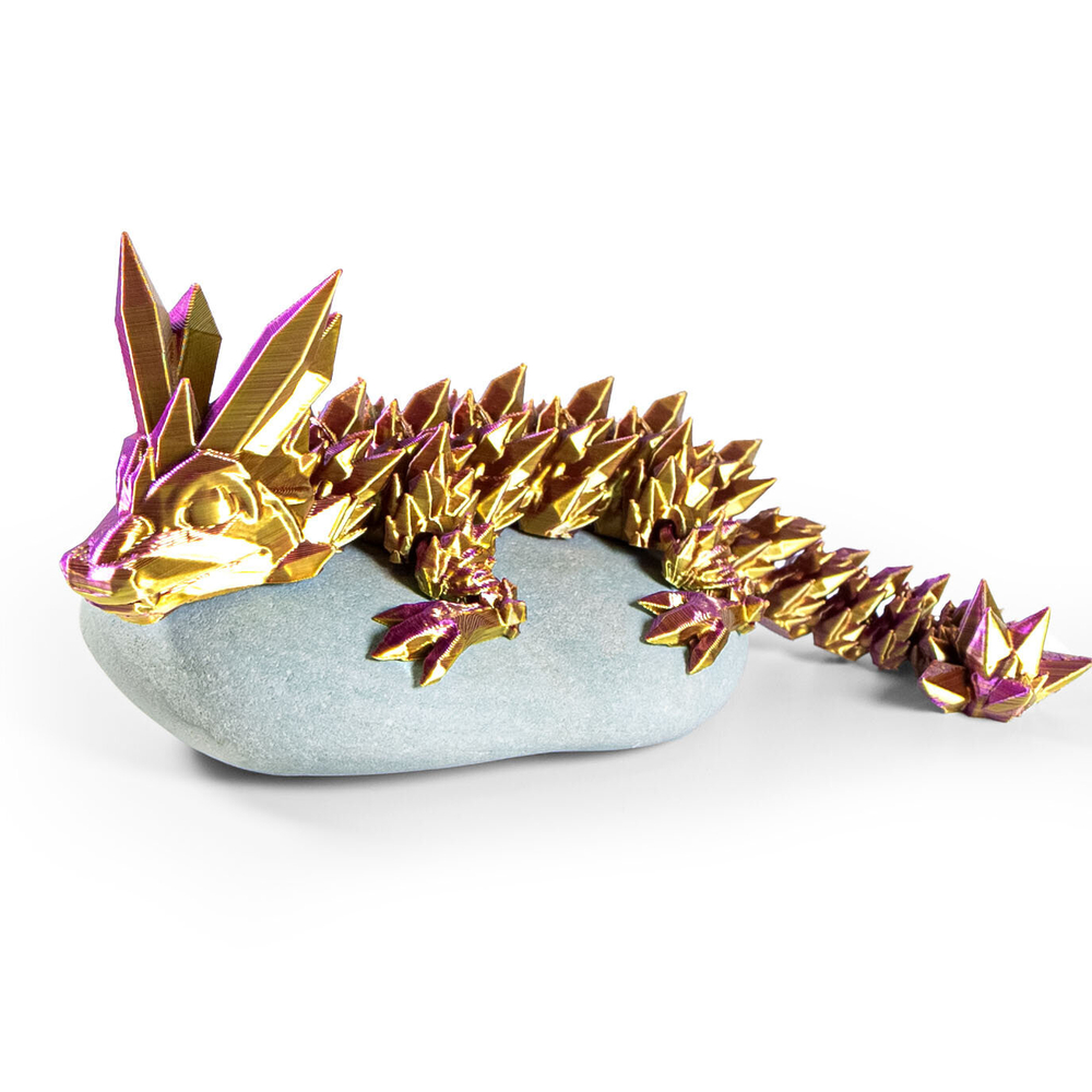 Кристальный дракон, малыш, желто-фиолетовый