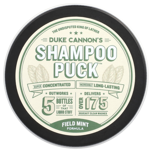 Duke Cannon Supply Co., Shampoo Puck ™, формула с полевой мятой, 4,2 унции