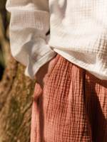 Шорты удлиненные Mjölk Toffee, из муслина