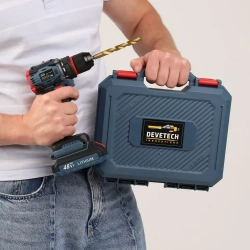 DEVETECH Шуруповерт, 21 В, 45 Нм, 2 АКБ