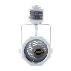Трековый светильник однофазный ЭРА TR9-GU10 WH под лампу GU10 белый | Однофазные светильники под лампу