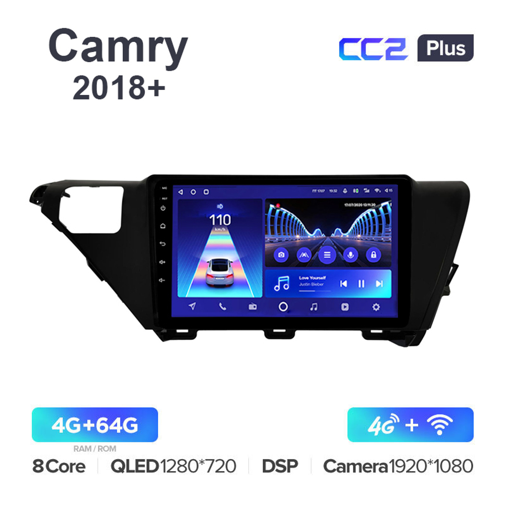 Teyes CC2 Plus 10,2"для Toyota Camry 2018+ (прав)