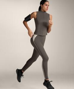 Oysho Футболка на молнии без рукавов, угольный