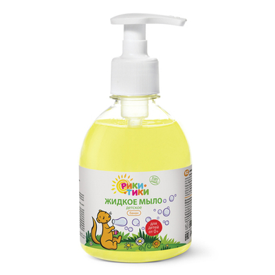 Детское жидкое мыло Банан Рики Тики, 300 мл, Две линии