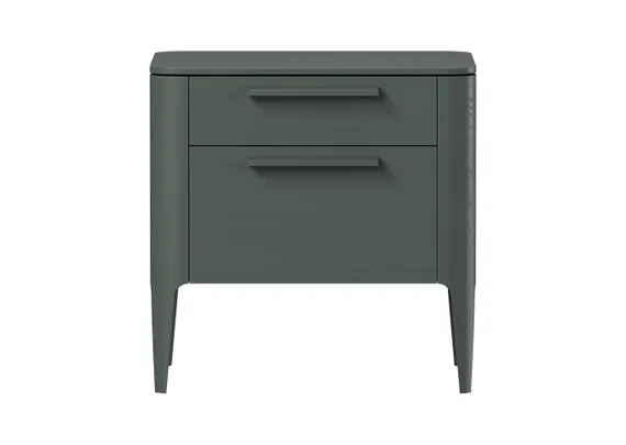 Тумба прикроватная Type oak 2 ящика ширина 50 см (темно-серый)