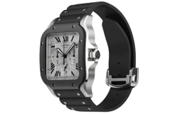 CARTIER SANTOS DE Mechanical Movement 100m Water Resistance Men"s Watches Watch 43.3*51.3mm White Dial