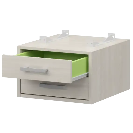 Тумба подвесная для столов на м/каркасе гл.600 мм АМТ2-02.60  432x470x296 Арго-М