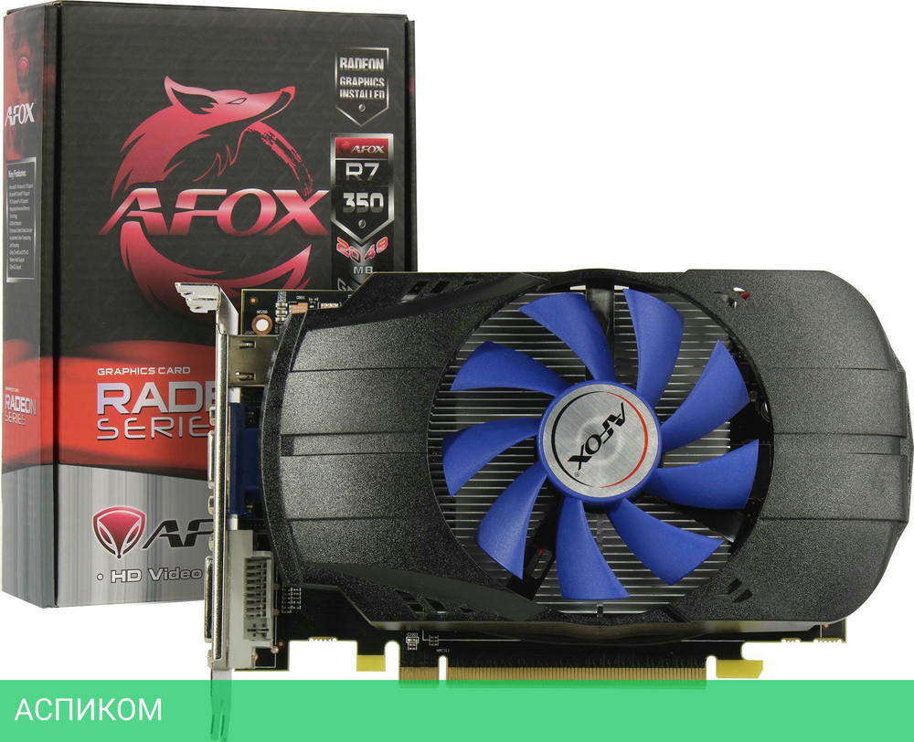 Видеокарта AFOX Radeon R7 350 2GB GDDR5 (AFR7350-2048D5H4-V3)