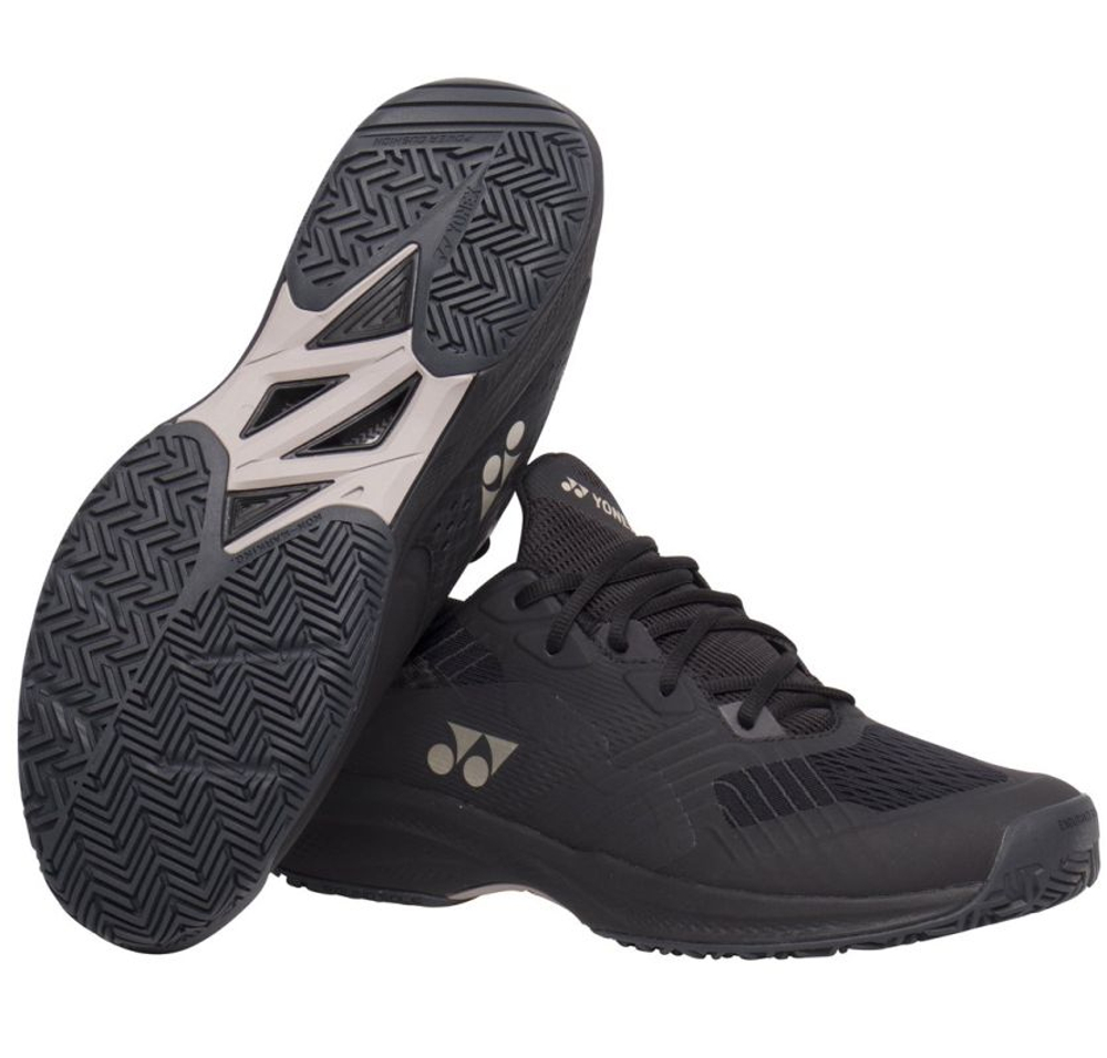 Мужские кроссовки теннисные Yonex Power Cushion Sonicage - black/mocha gray