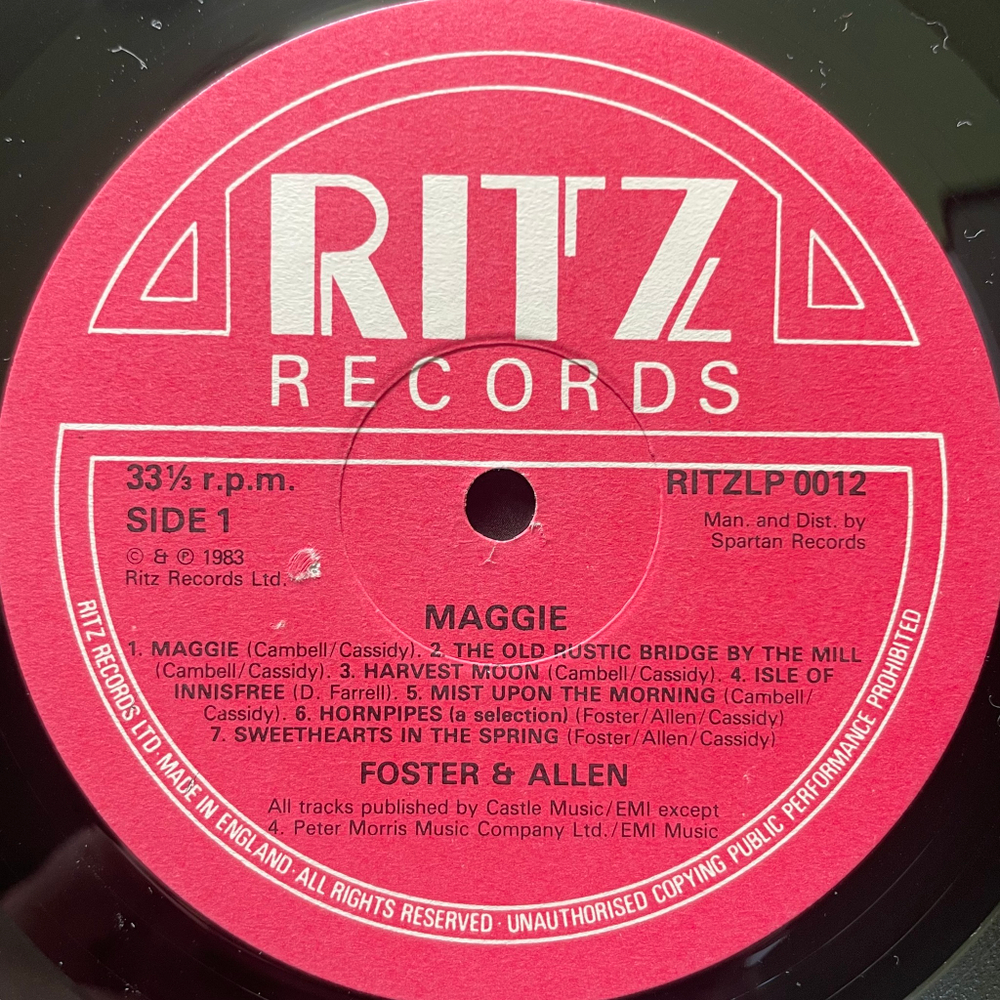 Foster & Allen ‎– Maggie (Англия 1983г.)