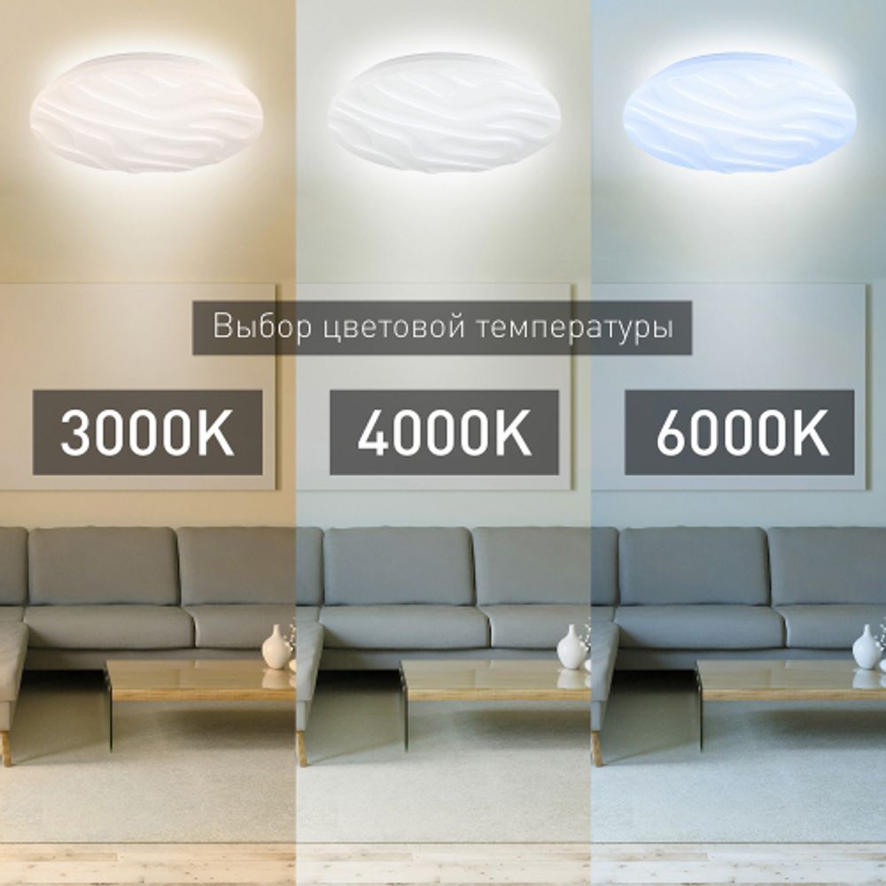 Светильник потолочный светодиодный ЭРА Классик с ДУ SPB-6-70-RC Wave 70Вт 3000-6500К 5950Лм