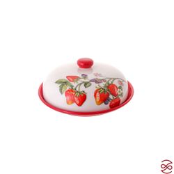 Блюдо для блинов с крышкой Repast Клубника 23*23*9,7 см
