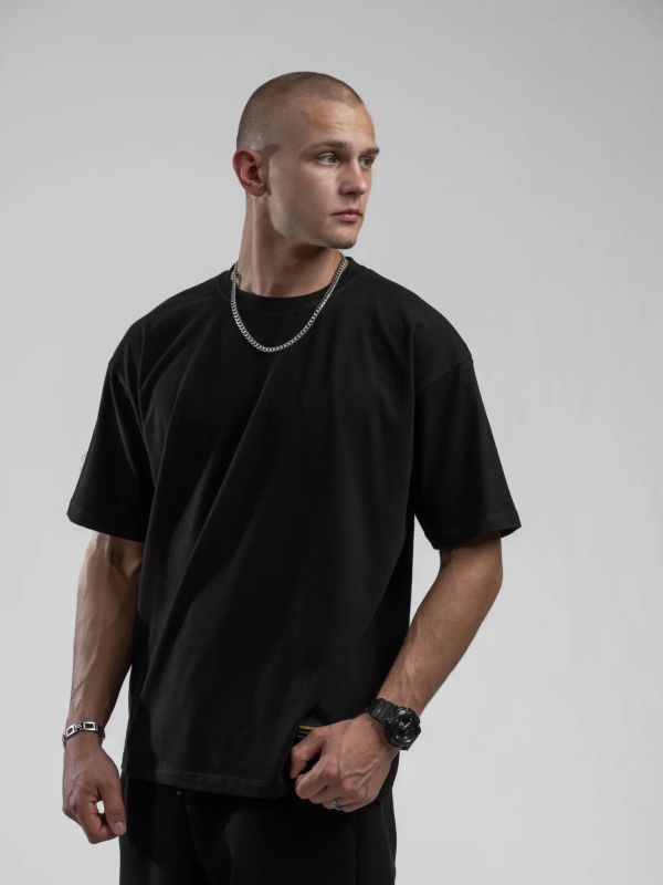Футболка оверсайз Basic черная - фото 2