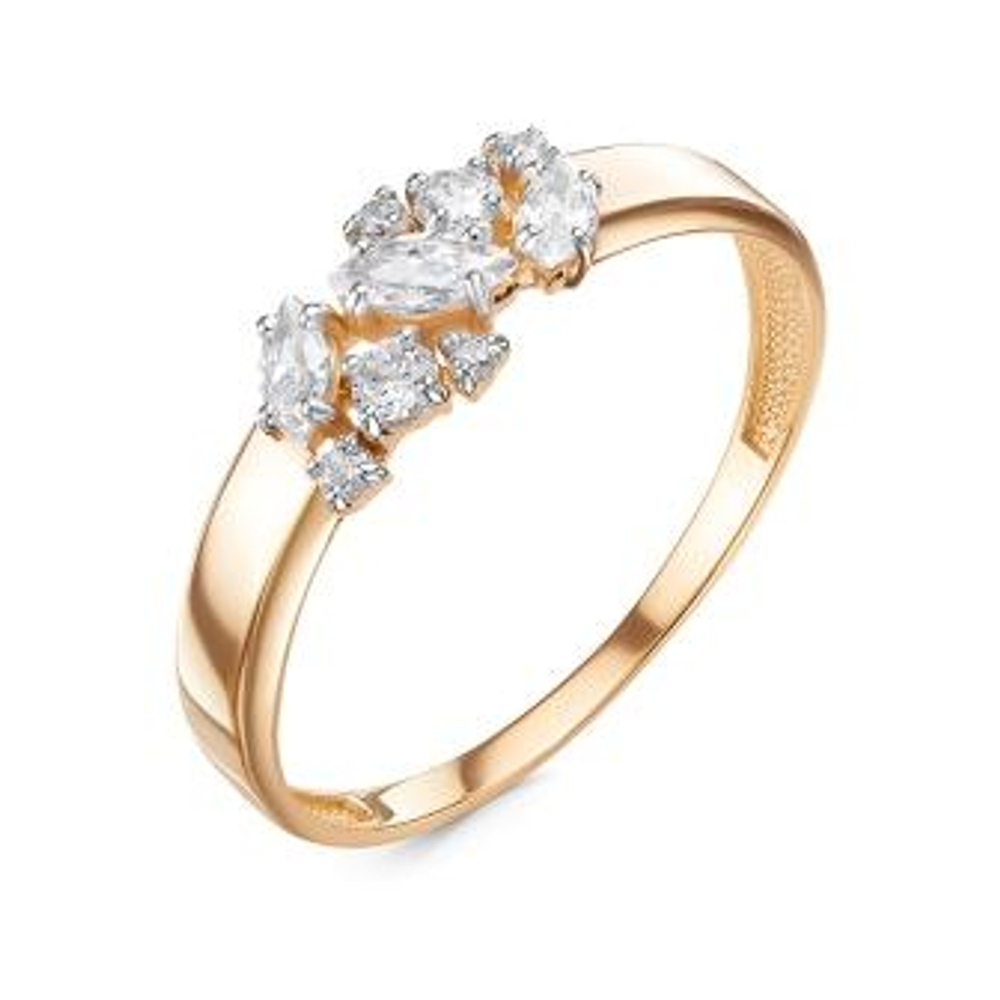 Кольцо из золота с фианитами