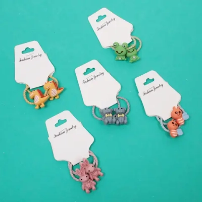 Резинки для волос детские 2шт «Fruit boom - Зверюшки», цвет микс, d-5,5см