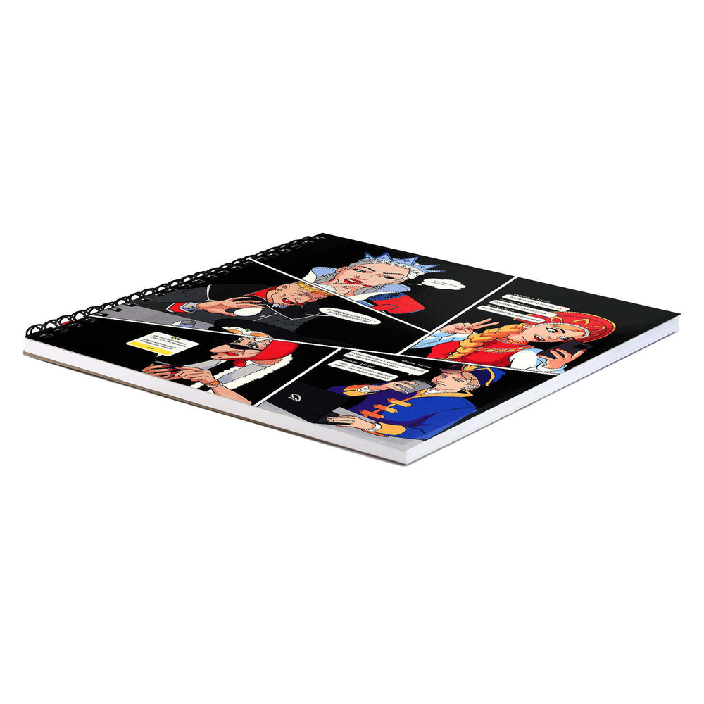 Альбом для рисования (Скетчпад) 195x195 мм, 40 л, блок - белый офсет 100 г/м², арт. 70152 НОВЫЕ СКАЗКИ /обложка полноцветная печать, гребень по короткой стороне, выборочный  УФ-лак/