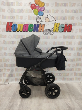 Коляска модульная Indigo Charlotte Sity cs 04 (черный+т.серый)
