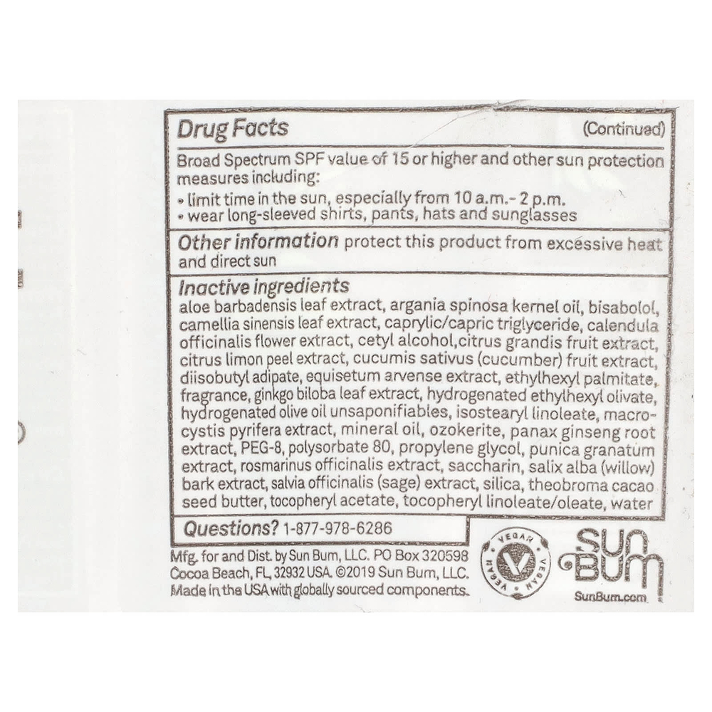 Sun Bum, Солнцезащитный бальзам для губ, SPF 30, кокос, 4,25 г (0,15 унции)