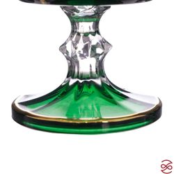 Конфетница на ножке зеленая AS Crystal 16 см (1шт)