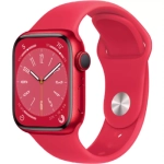 Apple Watch Series 8, 41 мм, из алюминия цвета (PRODUCT)RED, спортивный ремешок