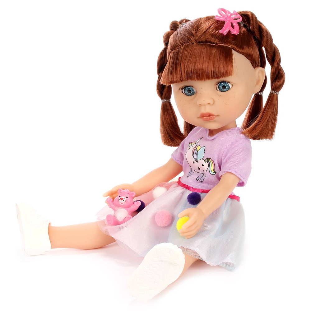 Кукла классич. Ardana Baby 32,5см шатенка с косичками и диадемой WJ-19257/шатенка (Junfa)