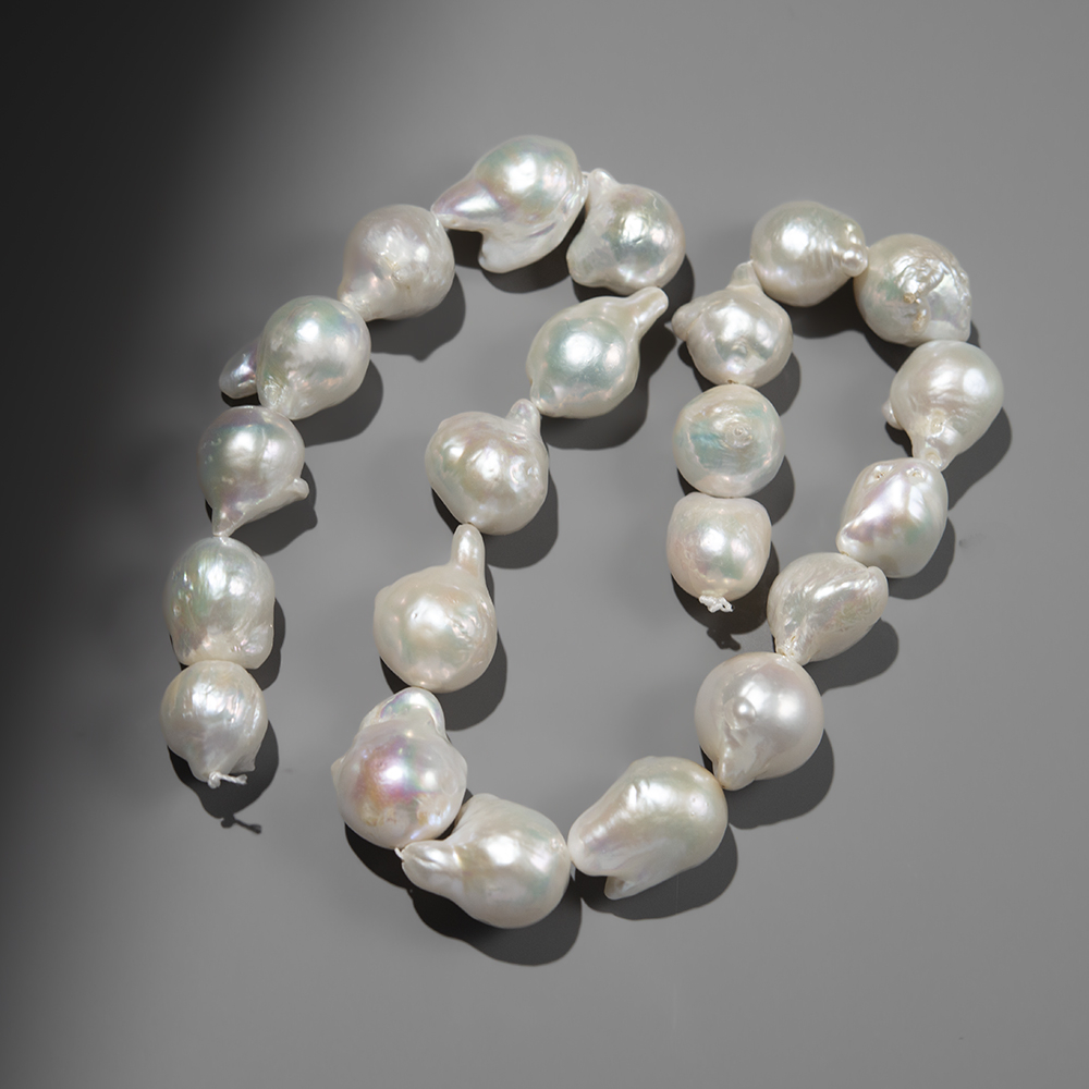 Жемчуг №2 культивированный крупный барочный, белый, 11-18*12-20мм