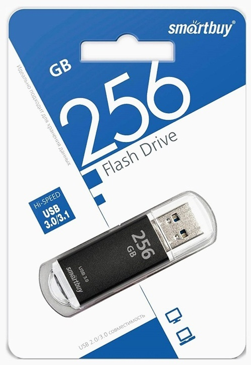 USB Flash карта Smartbuy V-Cut 256GB черный