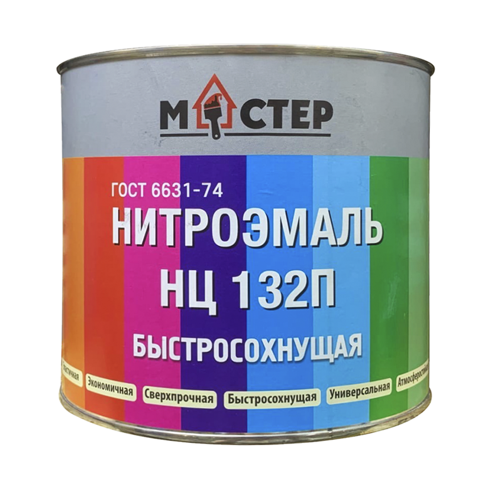ЭМАЛЬ МАСТЕР НЦ-132М БЫСТРОСОХНУЩАЯ ЧЕРНАЯ 1,7КГ