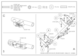 Фаркоп оцинкованный Galia C008A для FIAT Ducato Sollers 2008-2011, Citroen Jumper, Peugeot Boxer 1994-2006 фургон(паспорт и сертификат в комплекте)(без электрики)