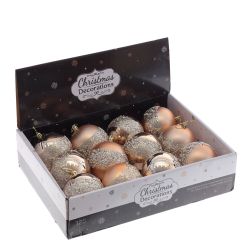 GAEM Набор из 12шт Украшение новогоднее "Шар", D 8 см, L35 W27 H8,5 см